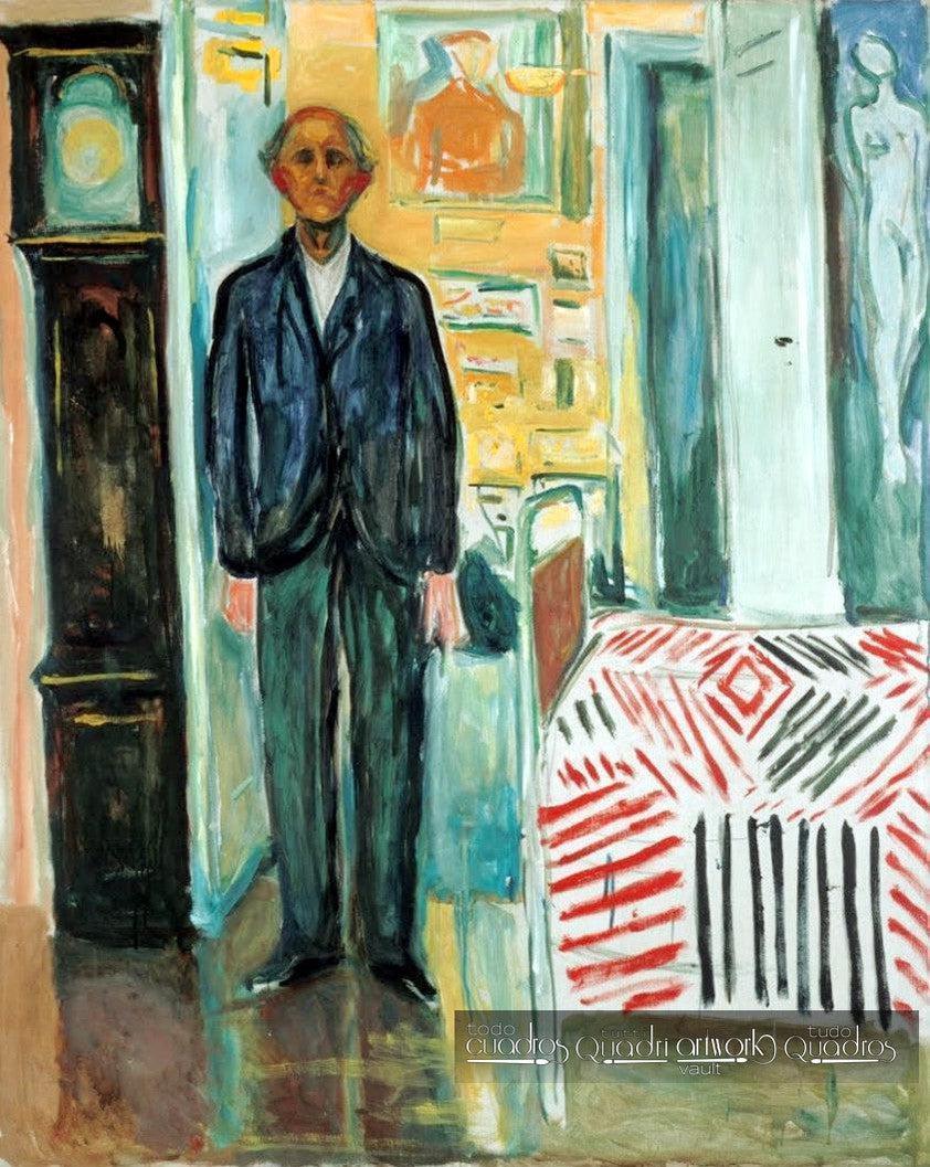 Autoportrait. Entre l'horloge et le lit, Munch