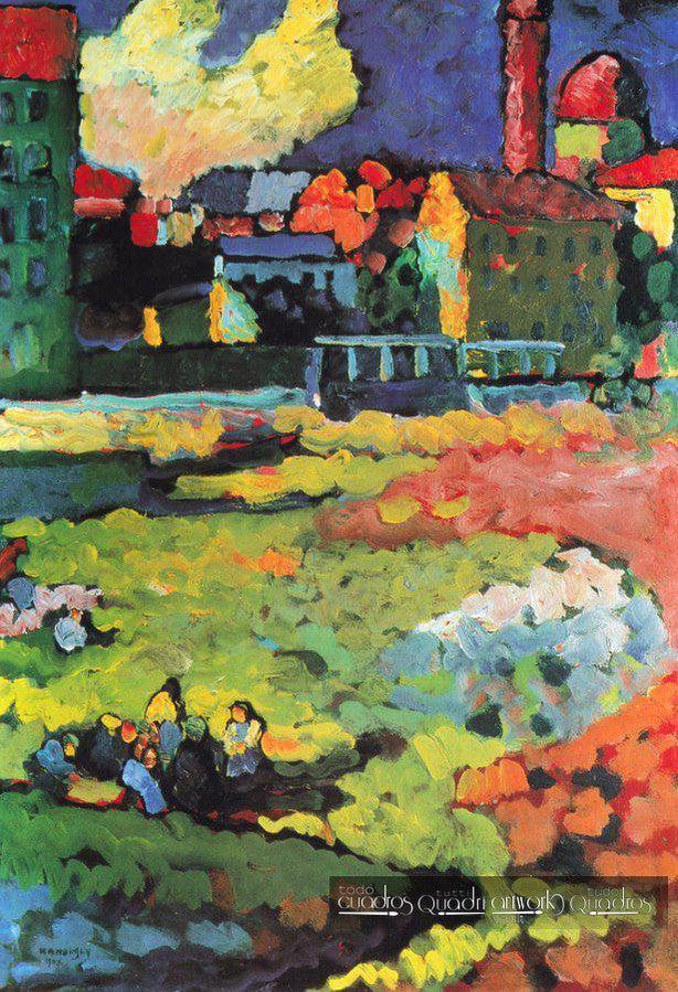 Munich-Schwabing avec l'église Sainte-Ursule, Kandinsky