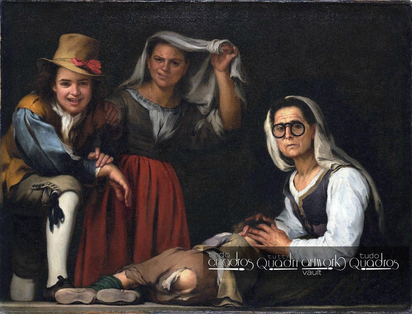 Quatre Figures sur l'escalier, Murillo