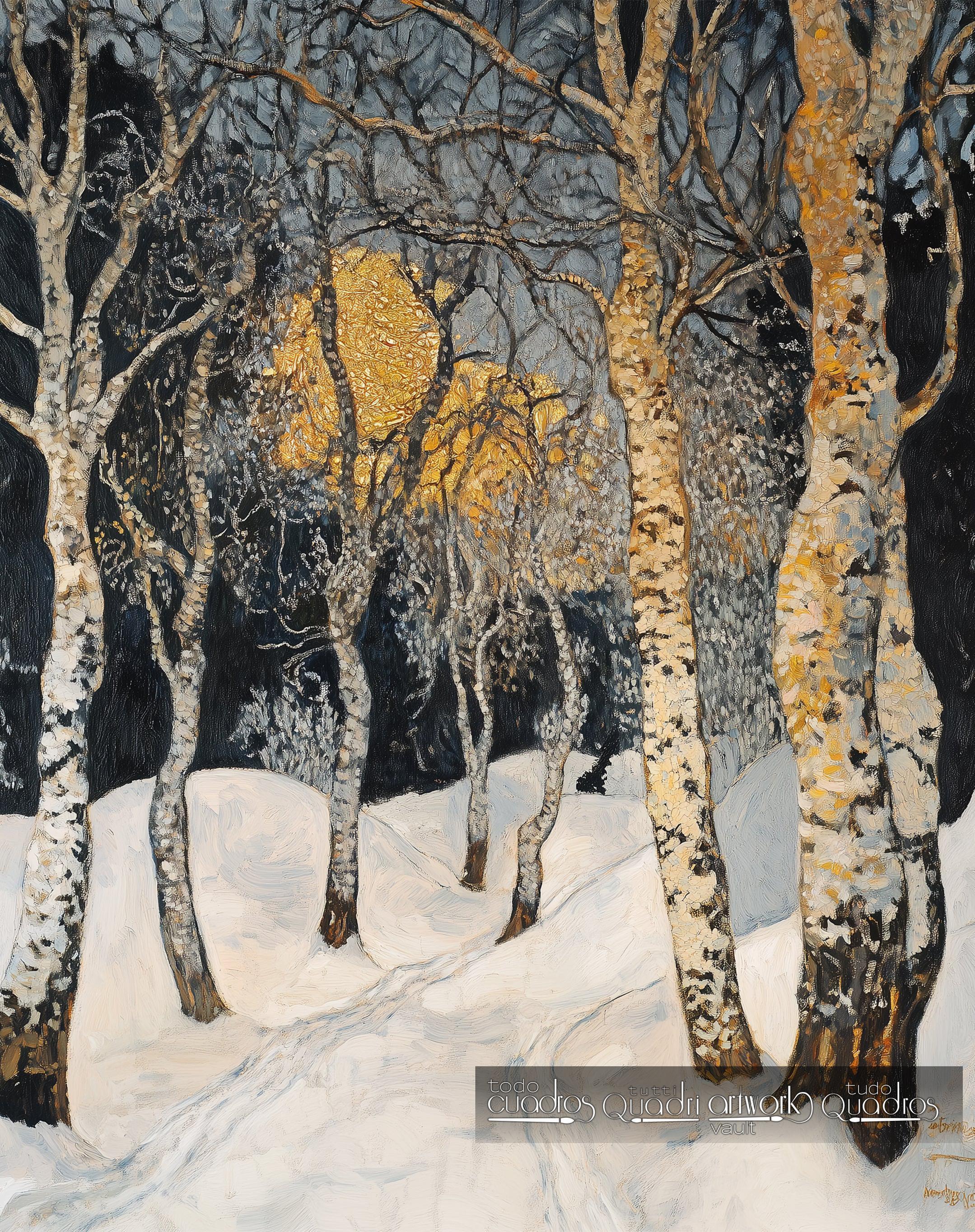 Sortilège d’hiver, style Klimt