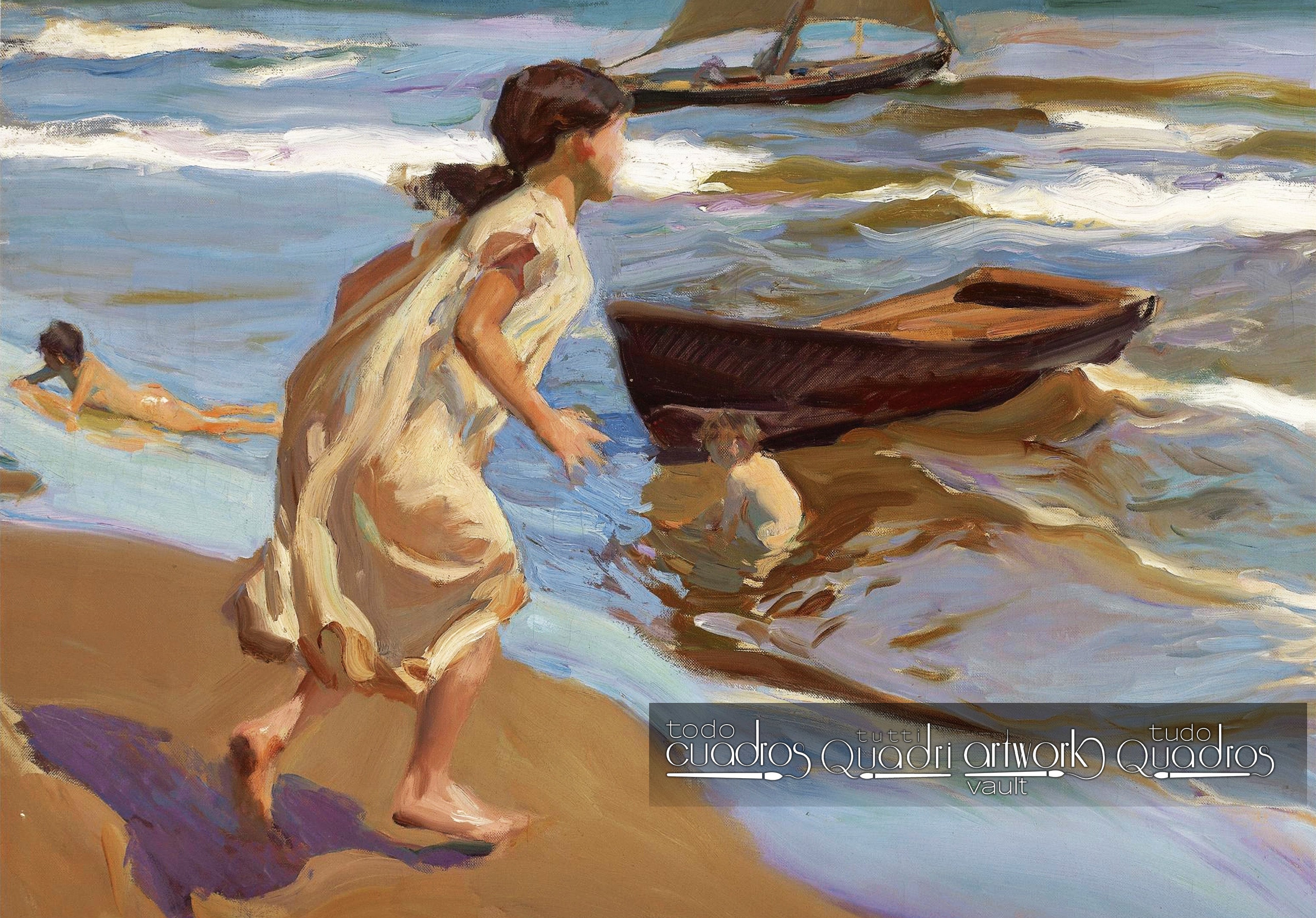 Fillette entrant dans l'eau, Sorolla