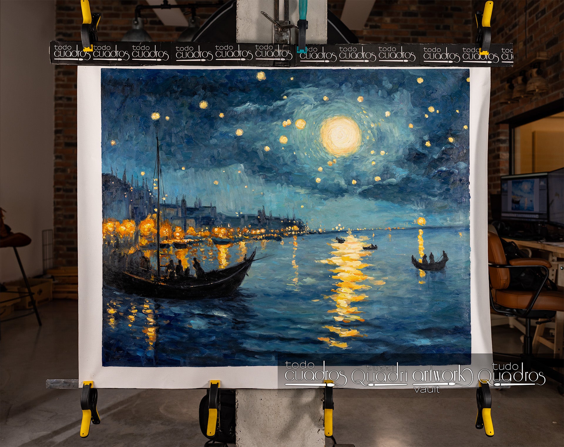 Impressions d’une nuit brillante, style Monet