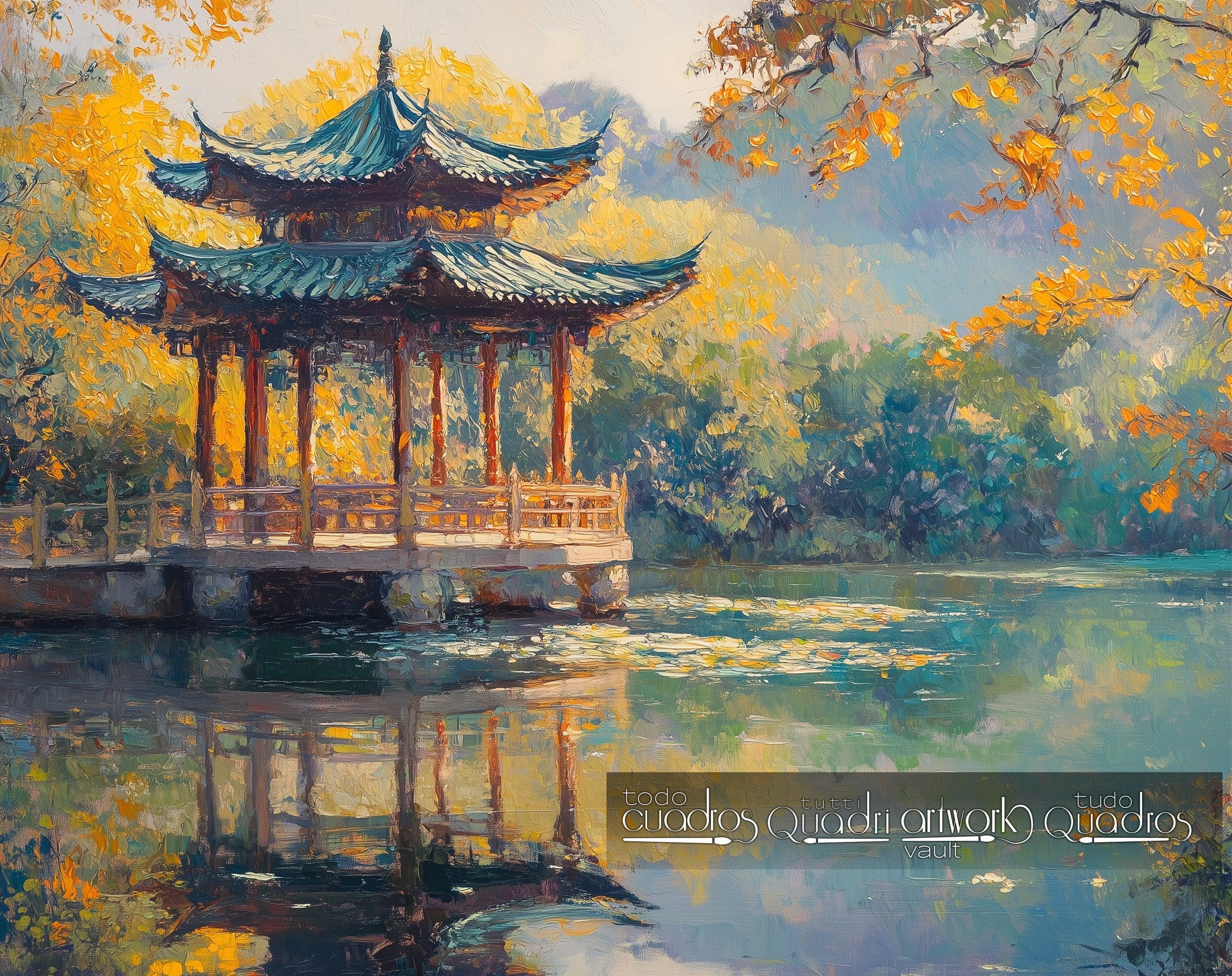 Reflets d'automne, style Monet