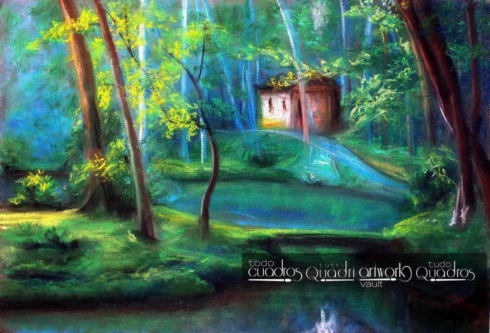 Waldlichtung, Huile de Paysage
