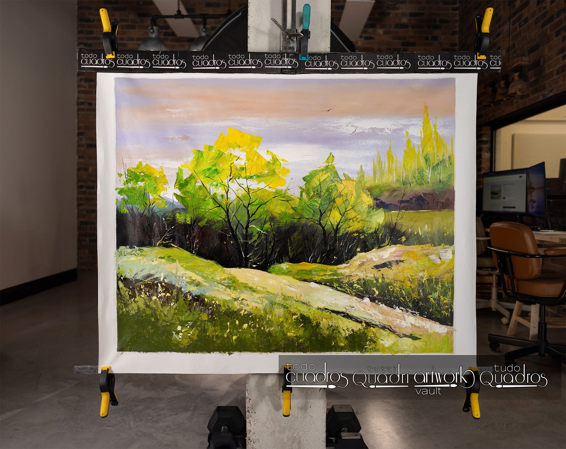 Arbres de la montagne, Huile de Paysage