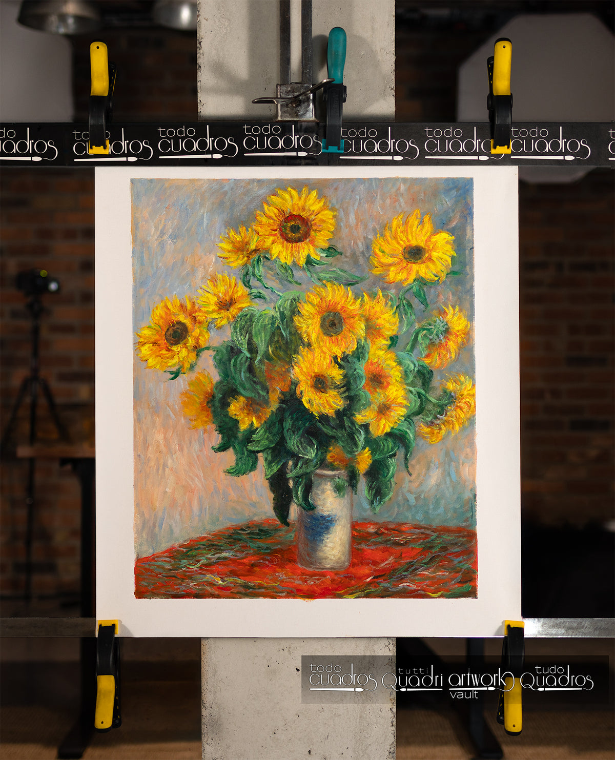 Vase de tournesols, Monet