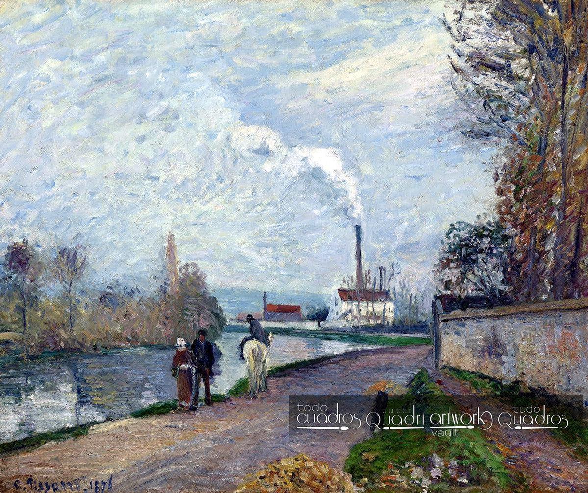 L'Oise à Pontoise, temps gris, Pissarro