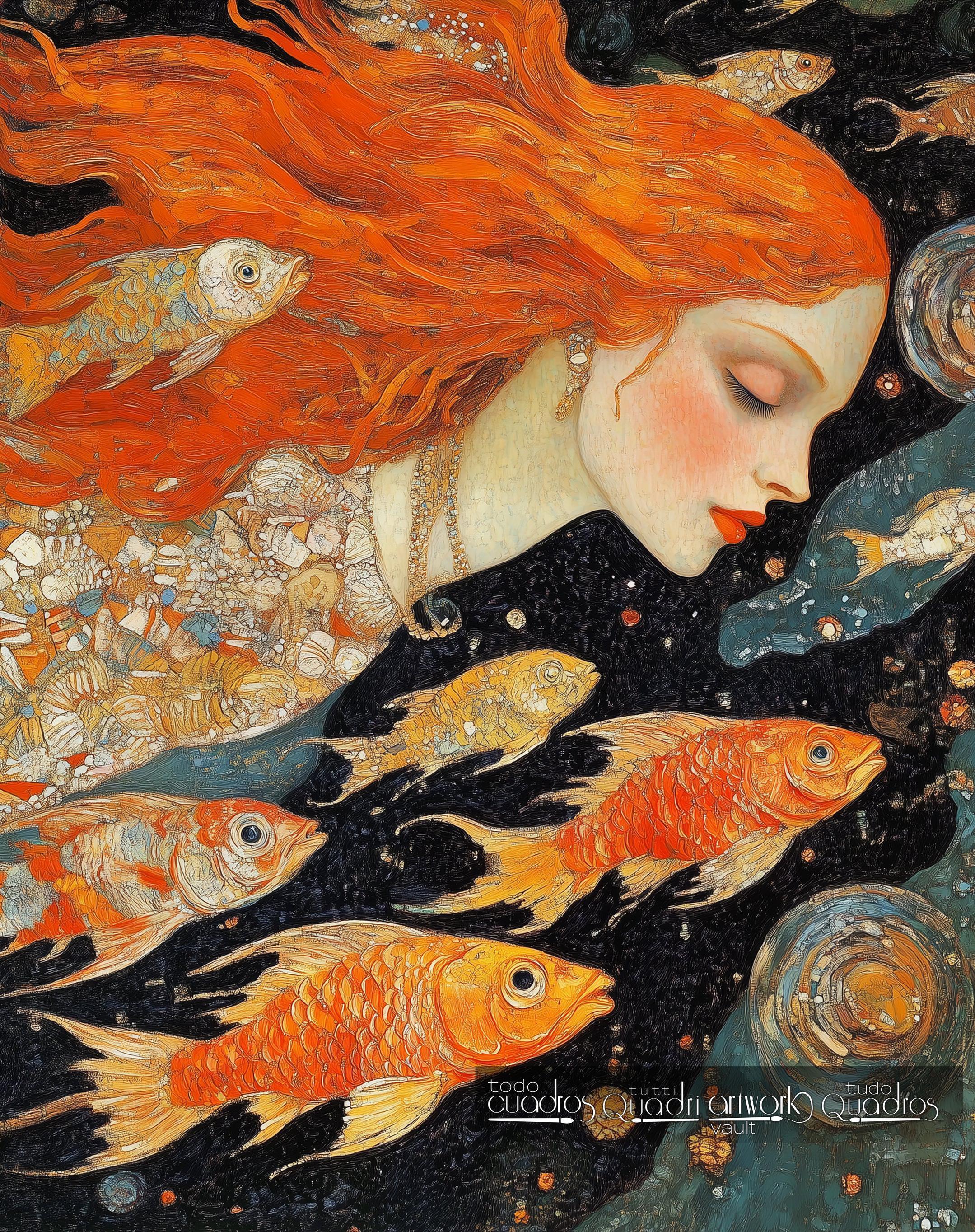 La dame de l’océan, style Klimt