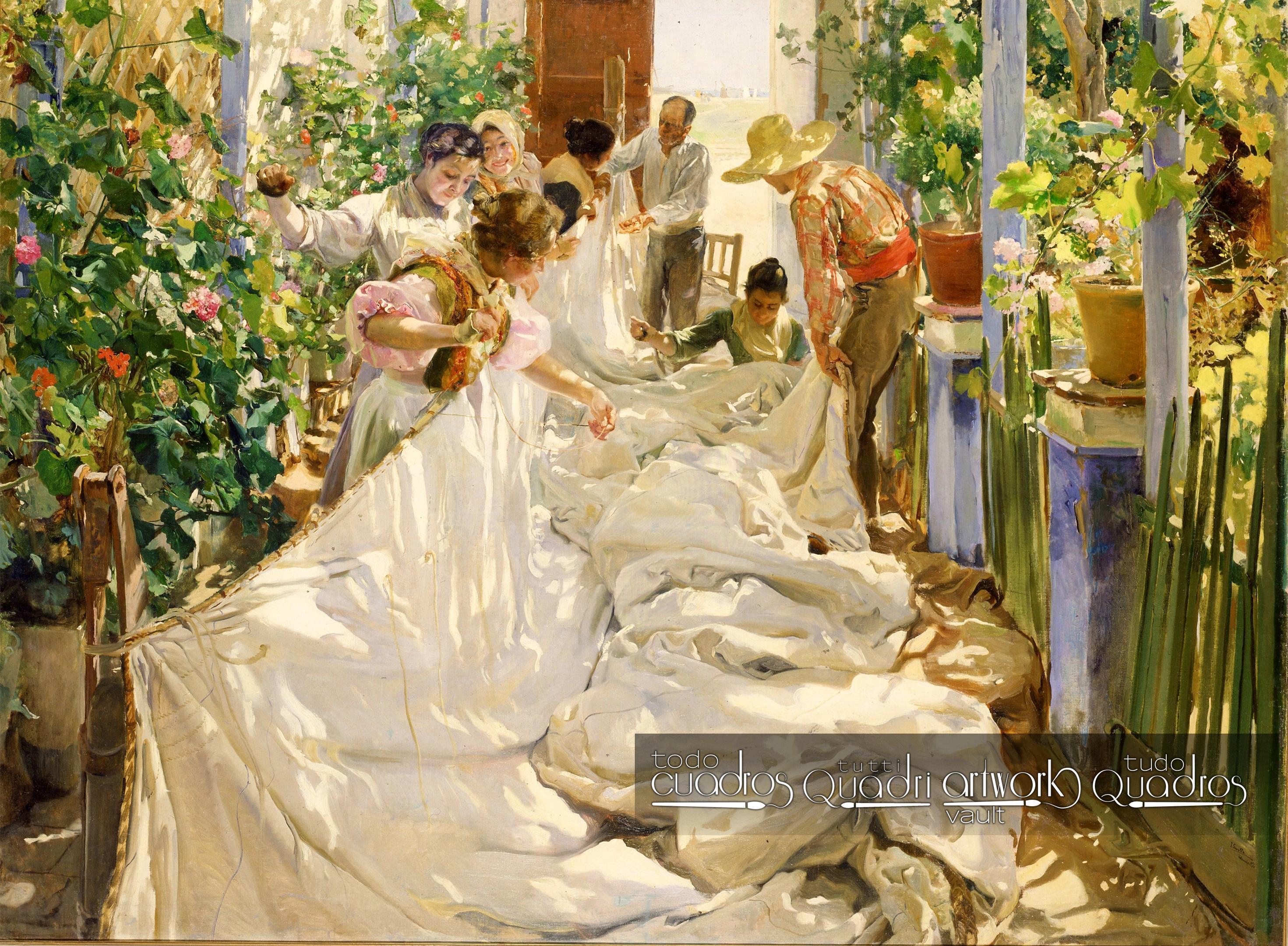Cousant la voile, Sorolla