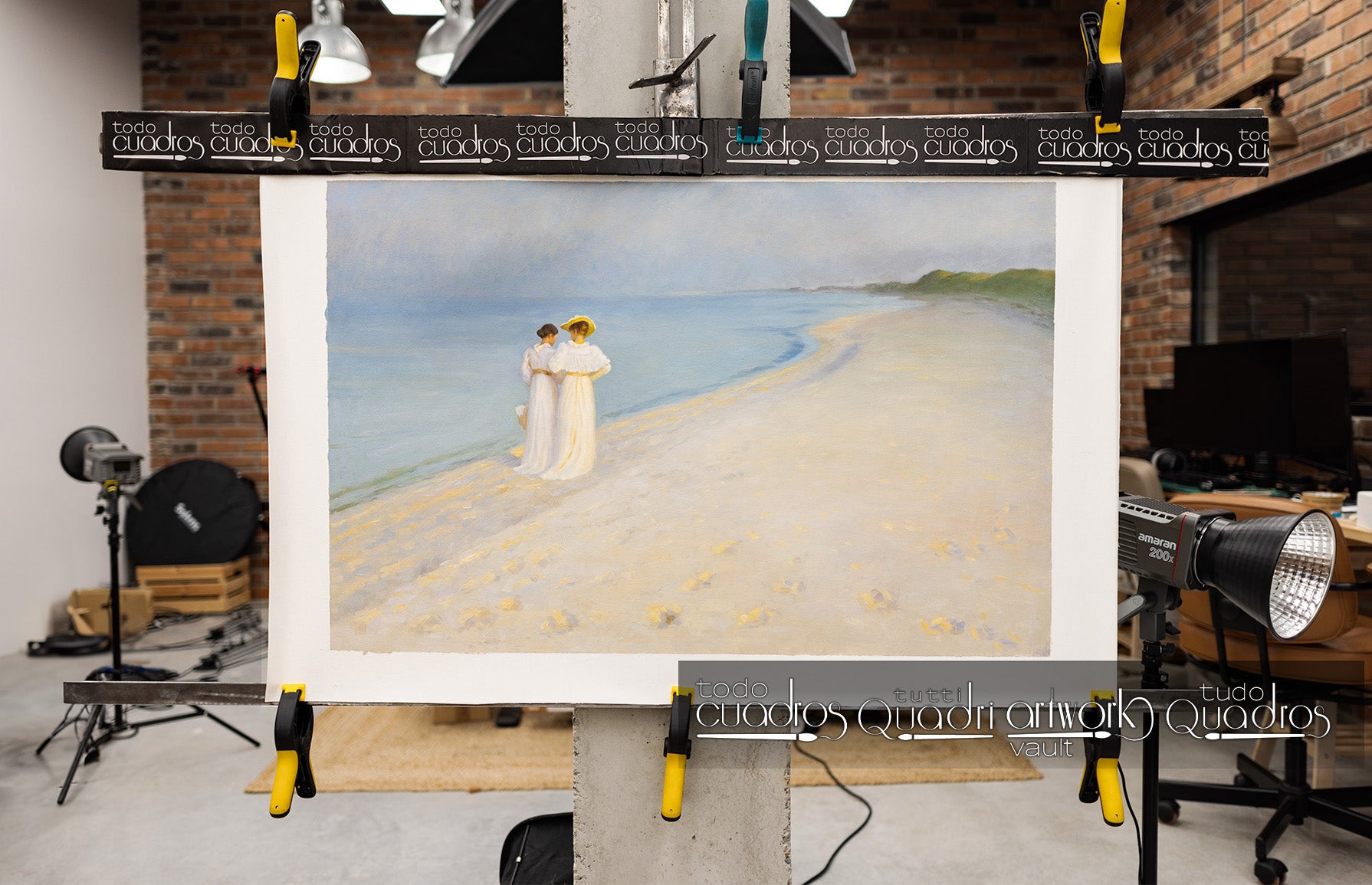 Soirée d'été sur la plage sud de Skagen. Anna Ancher et Marie Krøyer en promenade, P.S. Krøyer