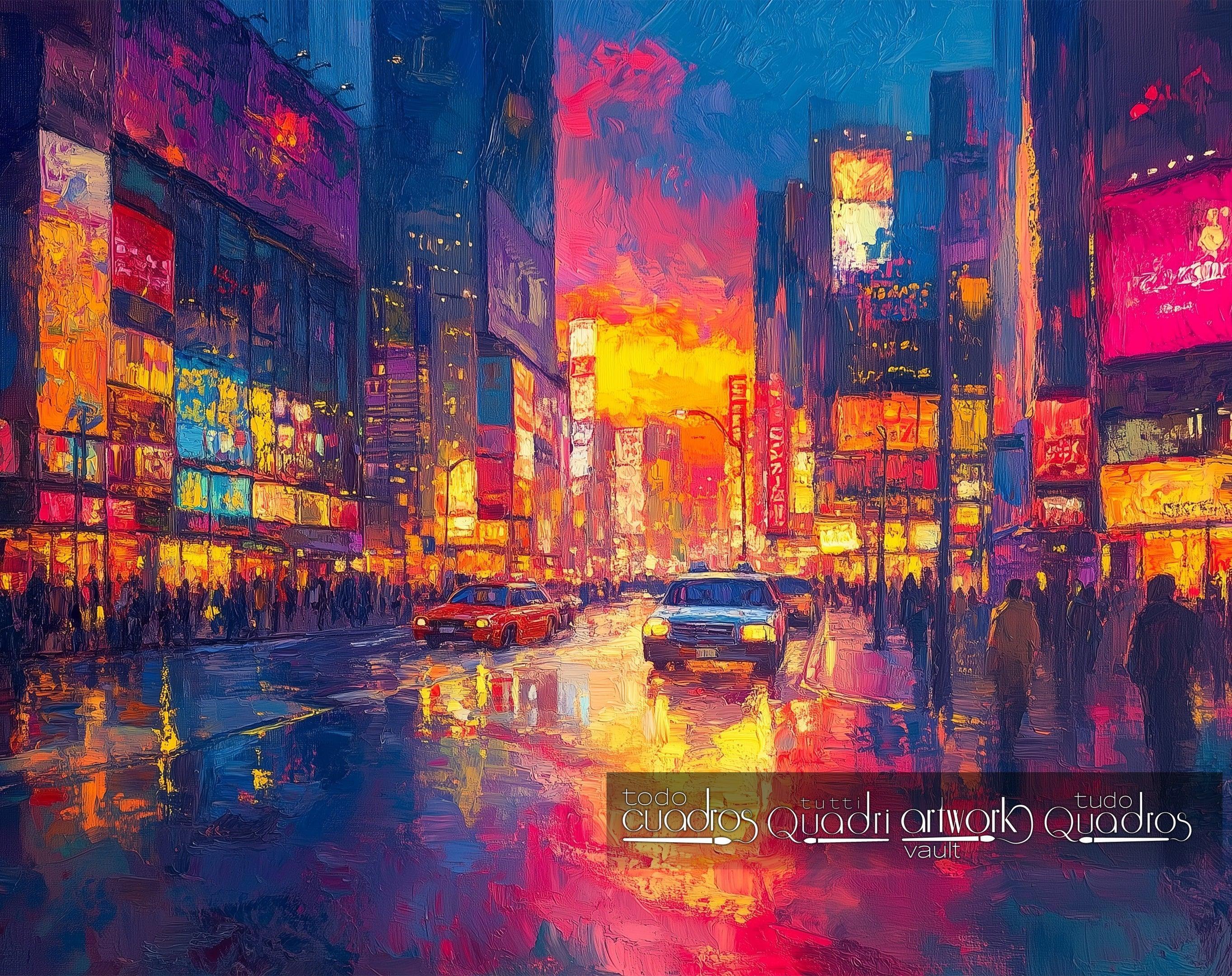 Coucher de soleil à Tokyo, style Monet